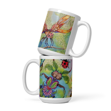 Load image into Gallery viewer, Insectimaginary 1 White Glossy Mug by Ruby Charm Colors
