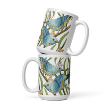 Load image into Gallery viewer, Prairie Birds White Glossy Mug by Ruby Charm Colors