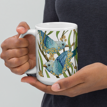 Load image into Gallery viewer, Prairie Birds White Glossy Mug by Ruby Charm Colors
