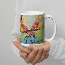 Load image into Gallery viewer, Insectimaginary 1 White Glossy Mug by Ruby Charm Colors