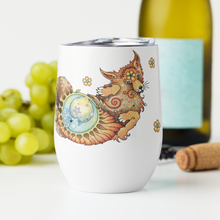 Load image into Gallery viewer, Foxy "Paws & Refresh" Wine Tumbler by Ruby Charm Colors