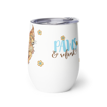 Load image into Gallery viewer, Foxy "Paws & Refresh" Wine Tumbler by Ruby Charm Colors