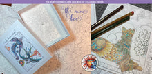 Load image into Gallery viewer, The Mini Box Set: A collection of 40 card sized 5.5"x7.5" coloring pages for travel & small spaces