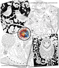 Load image into Gallery viewer, Birdy: A Fanciful Bird Coloring Book - Artist Edition - in stock now