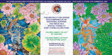 Load image into Gallery viewer, Waterlily Fish: downloadable printable 4-page PDF for coloring