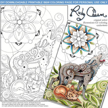Load image into Gallery viewer, Coyote and Fox: downloadable printable 2-page PDF for coloring