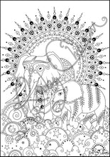 Load image into Gallery viewer, Elephants: downloadable printable 2-page PDF for coloring
