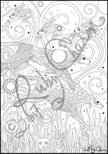 Load image into Gallery viewer, Flying Leopards: downloadable printable 2-page PDF for coloring