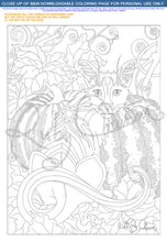 Load image into Gallery viewer, AUTUMN CAT: Downloadable printable 2-page PDF for coloring