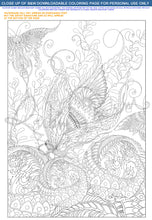 Load image into Gallery viewer, Butterfly with Spheres: downloadable printable 2-page PDF for coloring