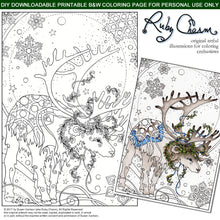 Load image into Gallery viewer, HOLIDAY BUNDLE: downloadable printable 8-page PDF for coloring
