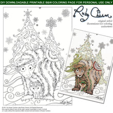 Load image into Gallery viewer, HOLIDAY BUNDLE: downloadable printable 8-page PDF for coloring