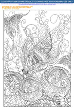 Load image into Gallery viewer, Butterfly with Spheres: downloadable printable 2-page PDF for coloring