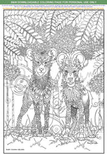 Load image into Gallery viewer, Wild Dogs: downloadable printable 2-page PDF for coloring