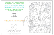 Load image into Gallery viewer, DIY Greeting Cards: downloadable printable 6-page PDF for coloring