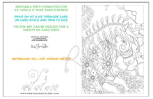 Load image into Gallery viewer, DIY Greeting Cards: downloadable printable 6-page PDF for coloring