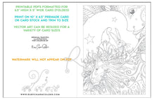 Load image into Gallery viewer, DIY Greeting Cards: downloadable printable 6-page PDF for coloring