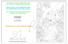 Load image into Gallery viewer, DIY Greeting Cards: downloadable printable 6-page PDF for coloring