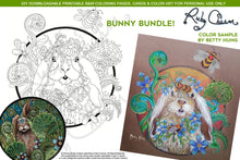 Load image into Gallery viewer, BUNNY BUNDLE: downloadable printable 7-page PDF for coloring