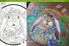 Load image into Gallery viewer, BUNNY BUNDLE: downloadable printable 7-page PDF for coloring