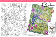 Load image into Gallery viewer, Insectimaginary Pluma Spectabilis Caterpillar: downloadable printable 2-page PDF for coloring