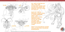 Load image into Gallery viewer, Singles for Print: downloadable printable 44-page PDF with 22 designs for coloring