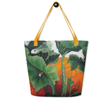 Load image into Gallery viewer, &quot;Garden Goods&quot; Pumpkins All-Over Print 16 x 20&quot; Tote with Inside Pocket by Ruby Charm Colors
