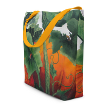 Load image into Gallery viewer, &quot;Garden Goods&quot; Pumpkins All-Over Print 16 x 20&quot; Tote with Inside Pocket by Ruby Charm Colors
