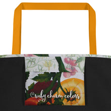 Load image into Gallery viewer, &quot;Garden Goods&quot; Tomatoes All-Over Print 16 x 20&quot; Tote with Inside Pocket  by Ruby Charm Colors
