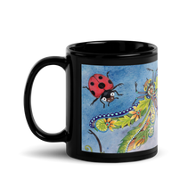 Load image into Gallery viewer, Insectimaginary 2 Black Glossy Mug by Ruby Charm Colors
