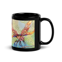 Load image into Gallery viewer, Insectimaginary 1 Black Glossy Mug by Ruby Charm Colors
