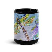 Load image into Gallery viewer, Insectimaginary 2 Black Glossy Mug by Ruby Charm Colors
