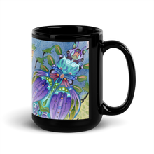 Load image into Gallery viewer, Insectimaginary 2 Black Glossy Mug by Ruby Charm Colors
