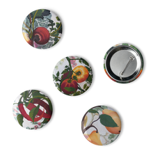 Load image into Gallery viewer, &quot;Garden Goods&quot; Set of 5 pin buttons by Ruby Charm Colors
