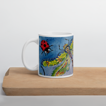 Load image into Gallery viewer, Insectimaginary 2 White Glossy Mug by Ruby Charm Colors
