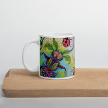 Load image into Gallery viewer, Insectimaginary 1 White Glossy Mug by Ruby Charm Colors
