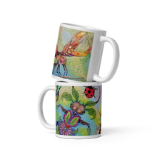 Load image into Gallery viewer, Insectimaginary 1 White Glossy Mug by Ruby Charm Colors
