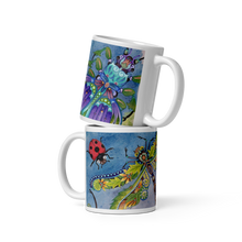 Load image into Gallery viewer, Insectimaginary 2 White Glossy Mug by Ruby Charm Colors
