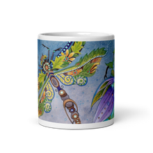 Load image into Gallery viewer, Insectimaginary 2 White Glossy Mug by Ruby Charm Colors
