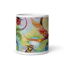 Load image into Gallery viewer, Insectimaginary 1 White Glossy Mug by Ruby Charm Colors
