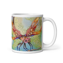 Load image into Gallery viewer, Insectimaginary 1 White Glossy Mug by Ruby Charm Colors
