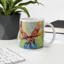 Load image into Gallery viewer, Insectimaginary 1 White Glossy Mug by Ruby Charm Colors
