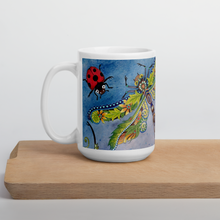 Load image into Gallery viewer, Insectimaginary 2 White Glossy Mug by Ruby Charm Colors
