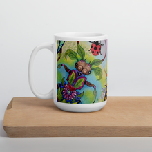 Load image into Gallery viewer, Insectimaginary 1 White Glossy Mug by Ruby Charm Colors
