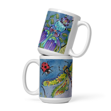 Load image into Gallery viewer, Insectimaginary 2 White Glossy Mug by Ruby Charm Colors
