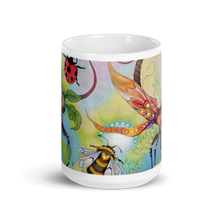 Load image into Gallery viewer, Insectimaginary 1 White Glossy Mug by Ruby Charm Colors
