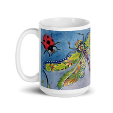 Load image into Gallery viewer, Insectimaginary 2 White Glossy Mug by Ruby Charm Colors
