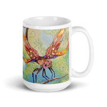 Load image into Gallery viewer, Insectimaginary 1 White Glossy Mug by Ruby Charm Colors
