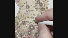 Load and play video in Gallery viewer, Floral Coyote: downloadable printable 4-page PDF for coloring
