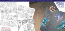 Load image into Gallery viewer, The Original Black Magic coloring book: Handmade, spiral bound, giclee cover, Artist Ed.
